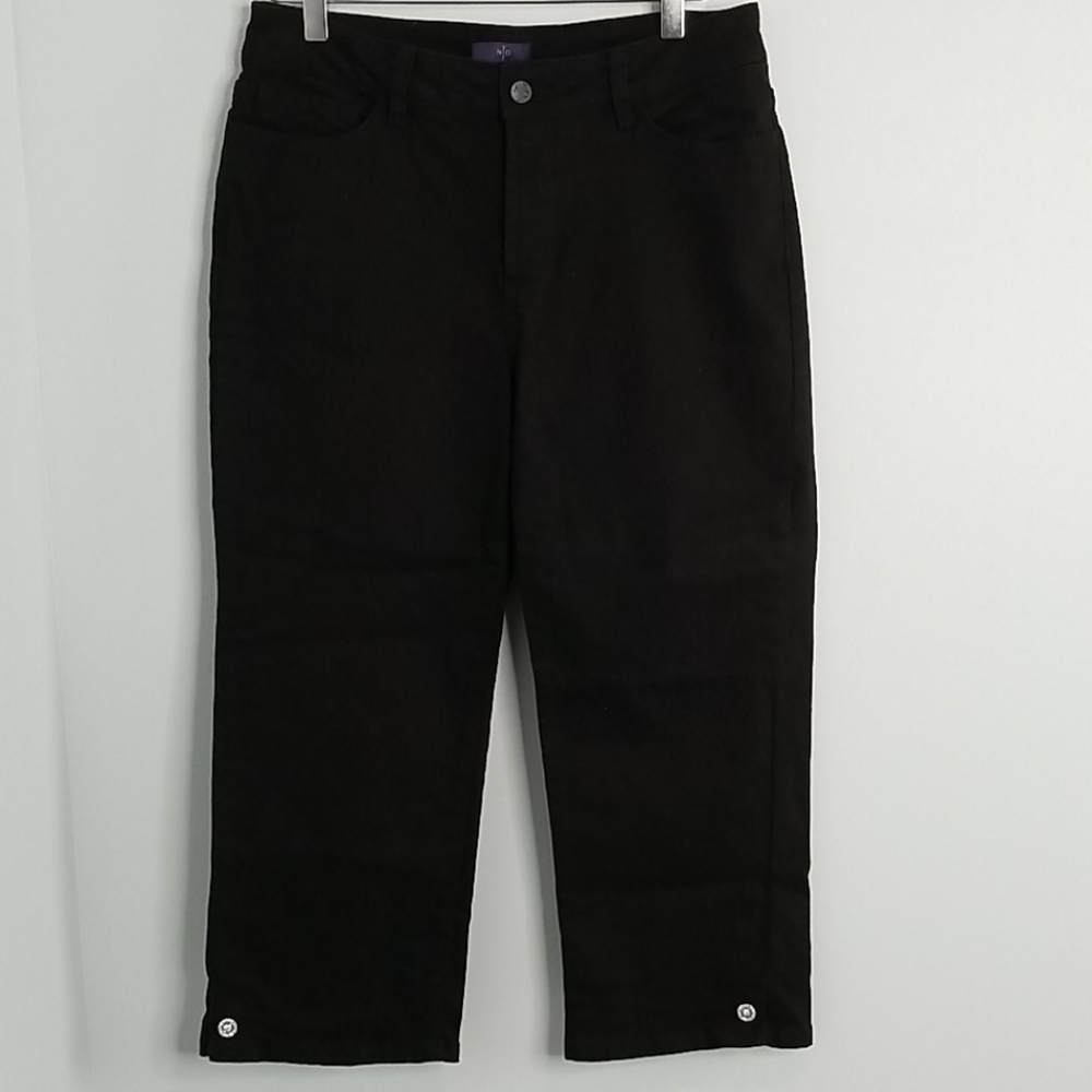 NYDJ black high waisted crop  jeans 6